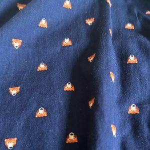 Men’s Navy Bear Print button up